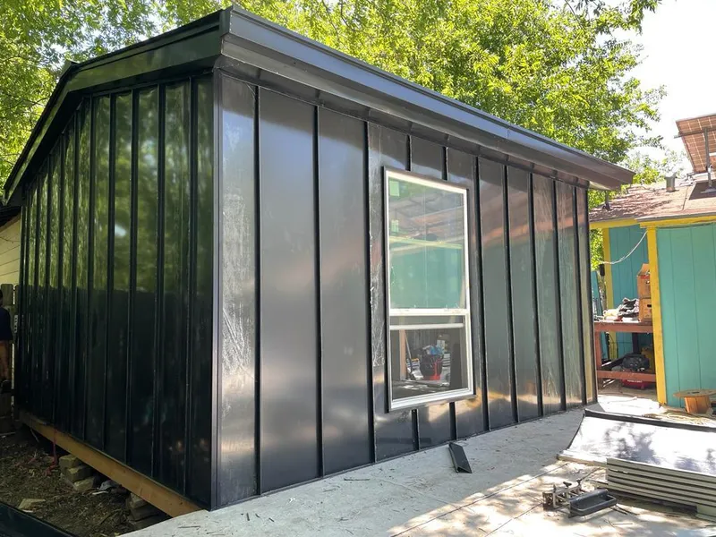 Black standing seam metal wall panels for Metal Roof Installation in Tremonton