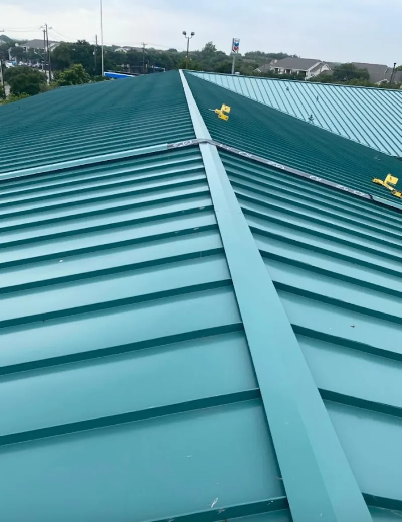 Green commercial metal roof ridge and valley for Metal Roof Repair in Tremonton